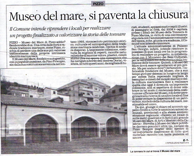 Museo del Mare, si paventa la chiusura